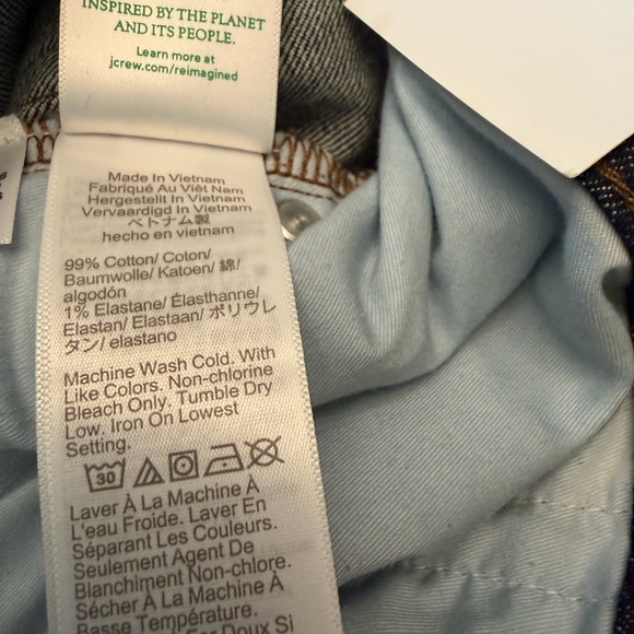 NWT J. Crew Women's Indigo 9” Demi Boot Cut Jeans, Sz 31 - Picture 9 of 9